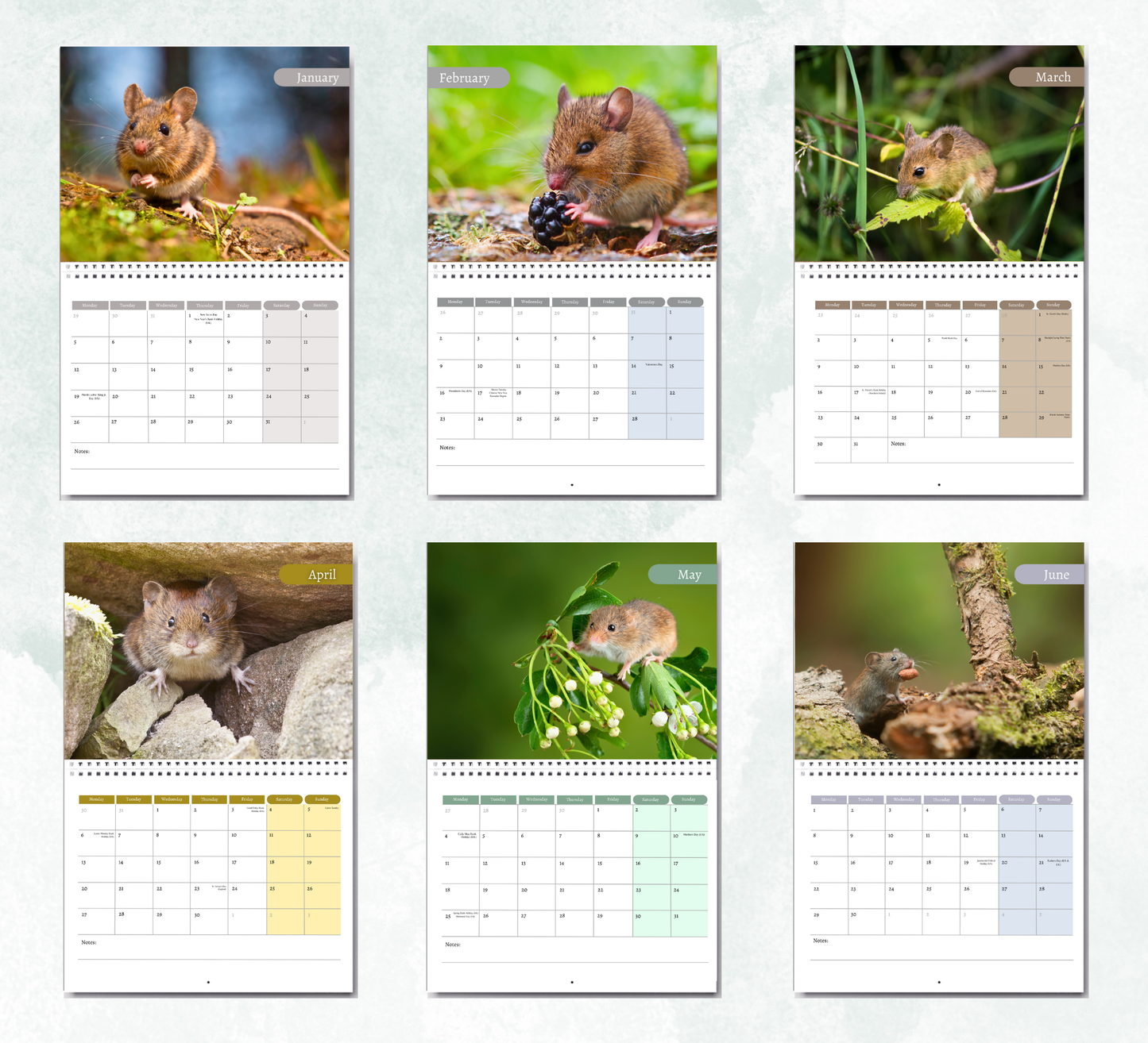Mouse Calendar 2026