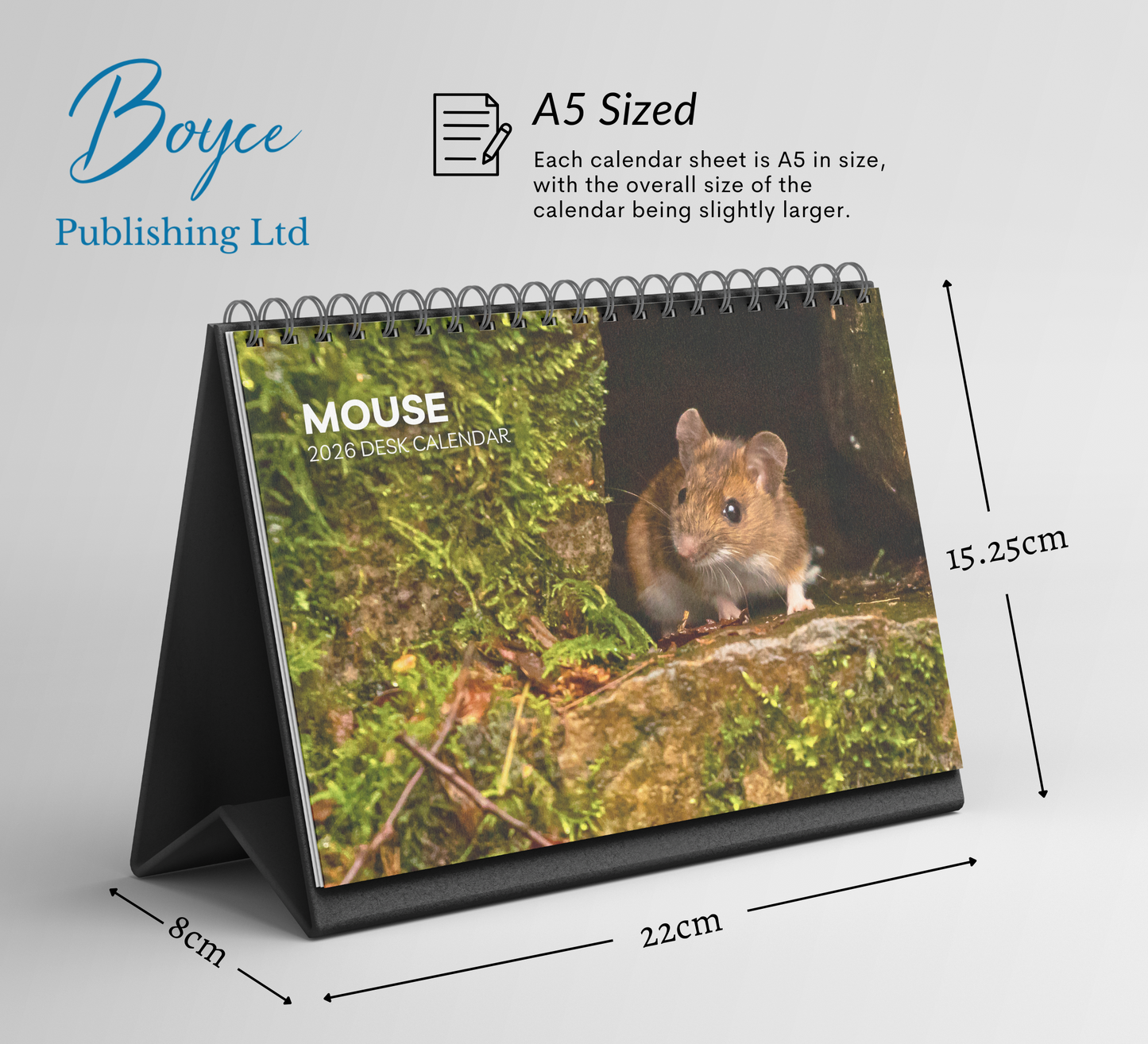 Mouse Desk Calendar 2026-2027