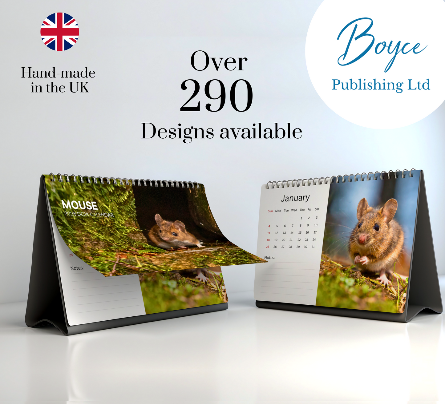 Mouse Desk Calendar 2026-2027