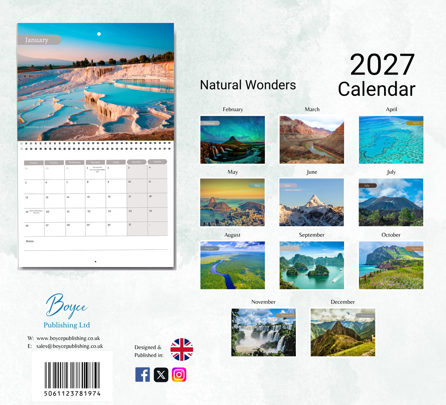 Natural Wonders Calendar 2027