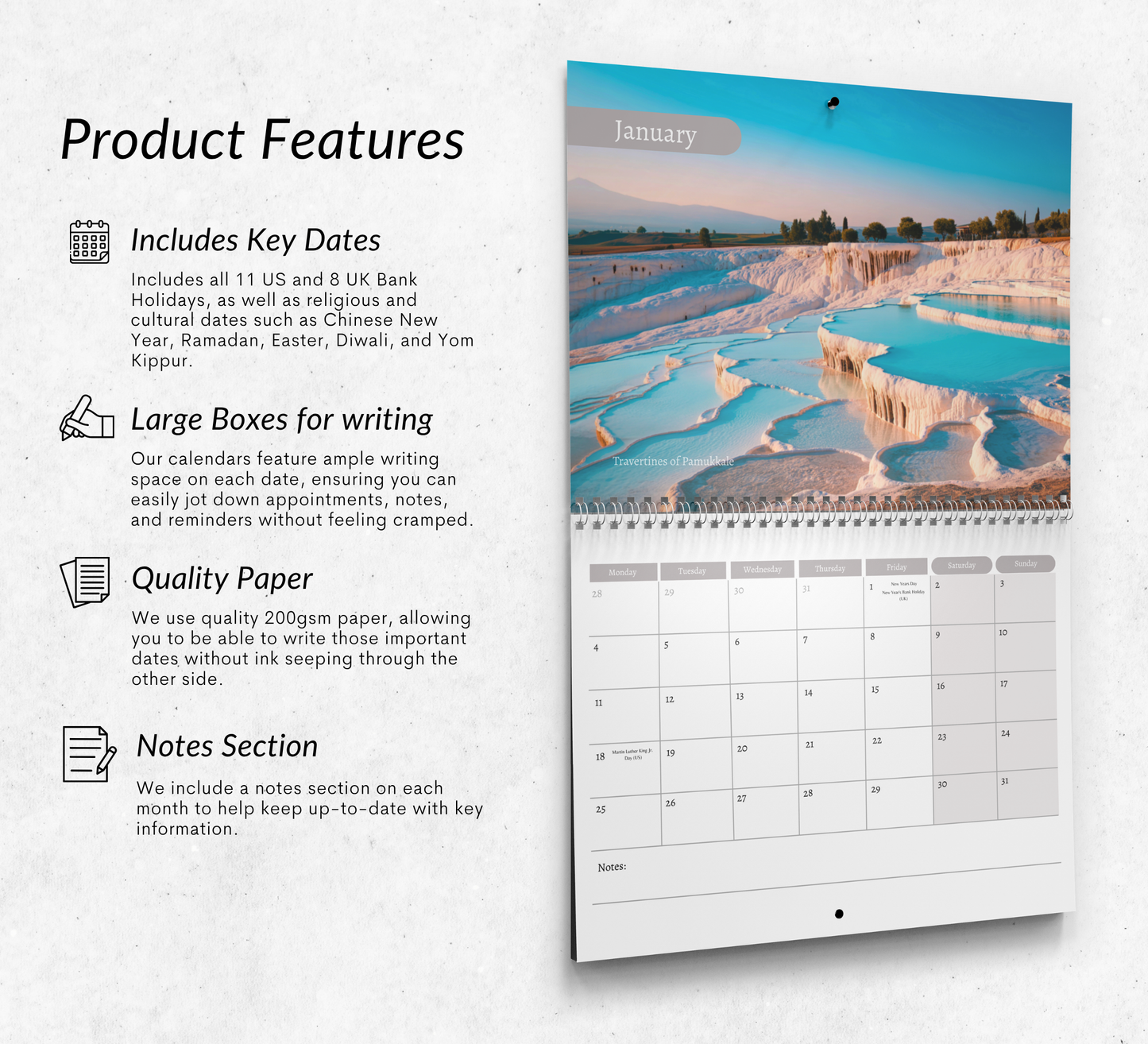 Natural Wonders Calendar 2027