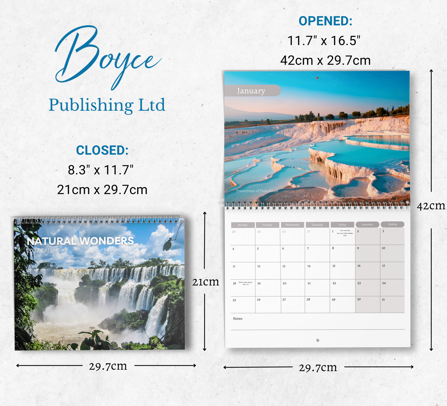 Natural Wonders Calendar 2027