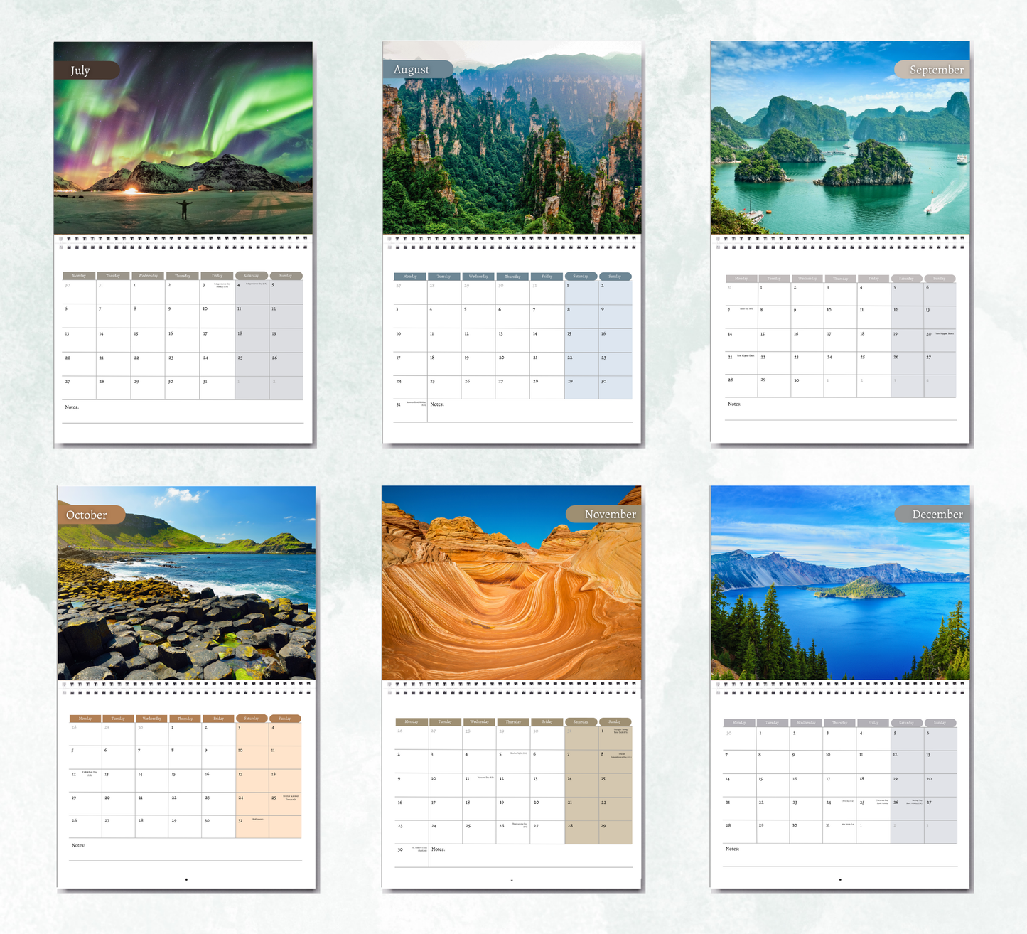 Natural Wonders Calendar 2026