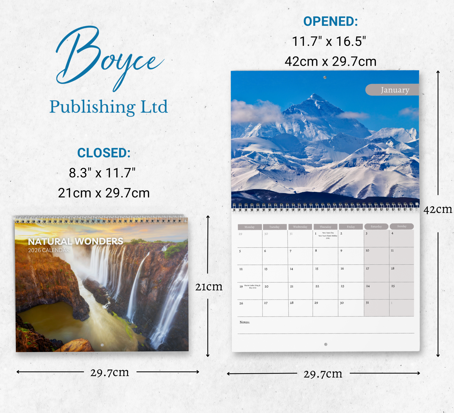 Natural Wonders Calendar 2026