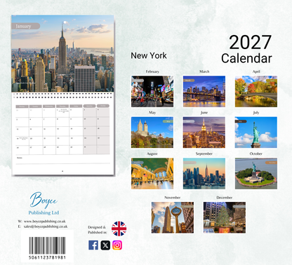 New York Calendar 2027