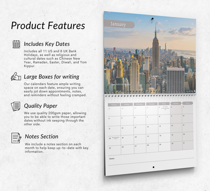 New York Calendar 2027