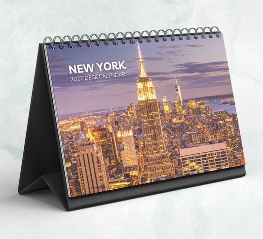 New York Desk Calendar 2027-2028