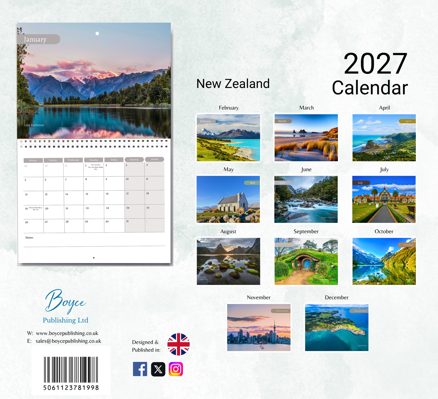 New Zealand Calendar 2027