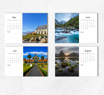 New Zealand Desk Calendar 2027-2028