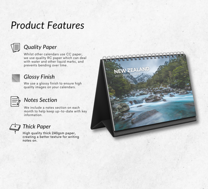 New Zealand Desk Calendar 2027-2028