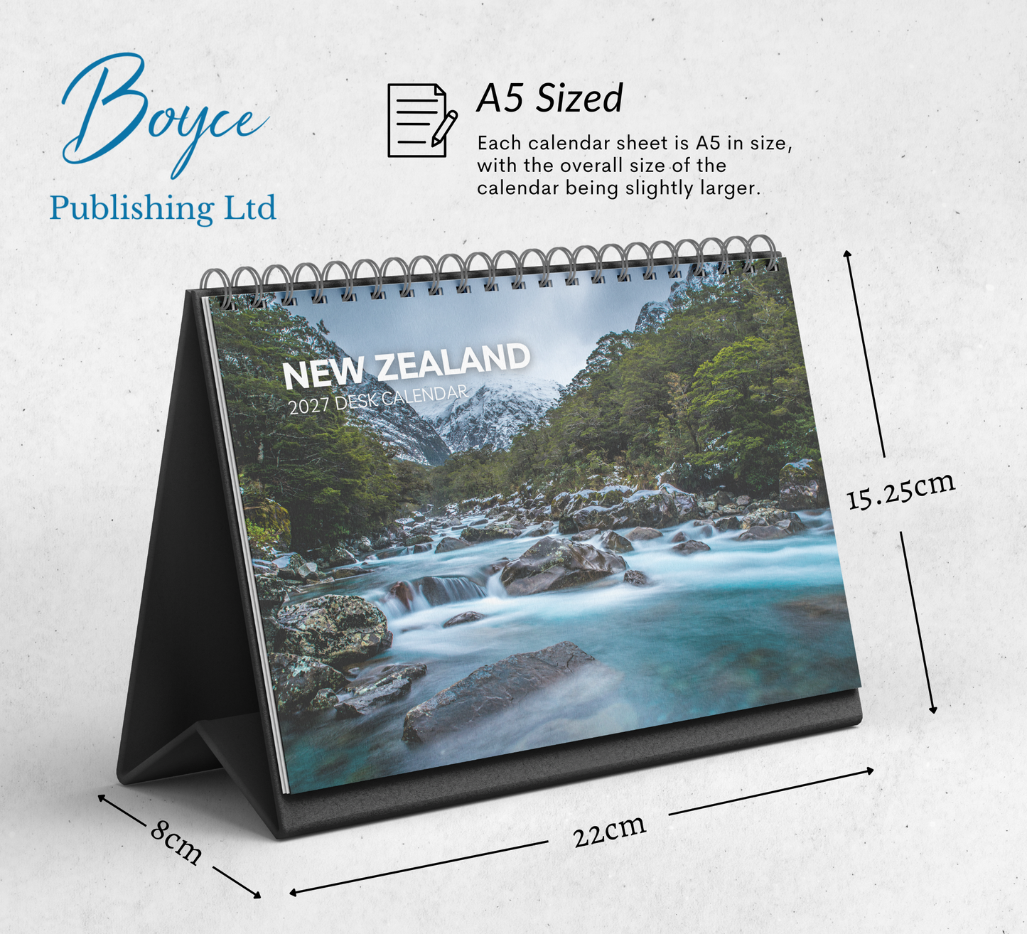 New Zealand Desk Calendar 2027-2028