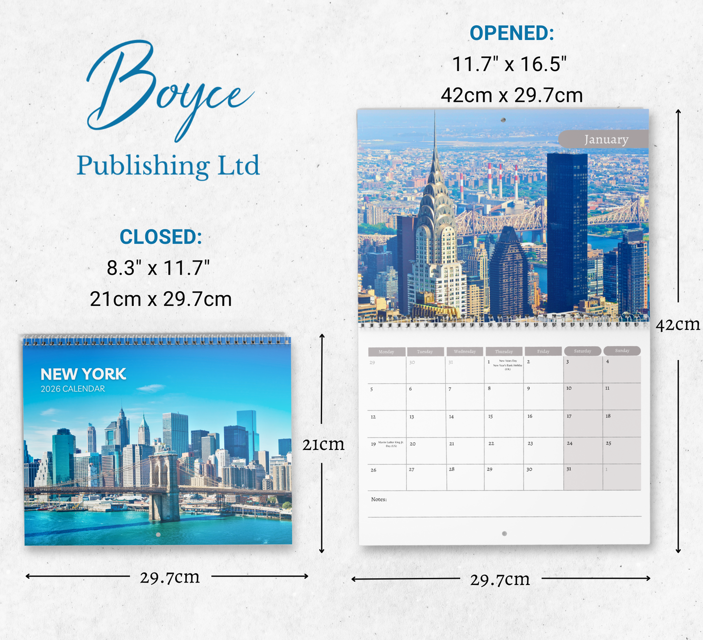 New York Calendar 2026