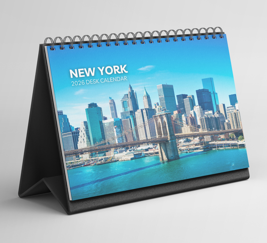 New York Desk Calendar 2026-2027