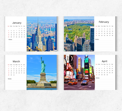 New York Desk Calendar 2026-2027