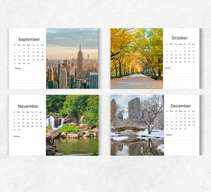 New York Desk Calendar 2026-2027