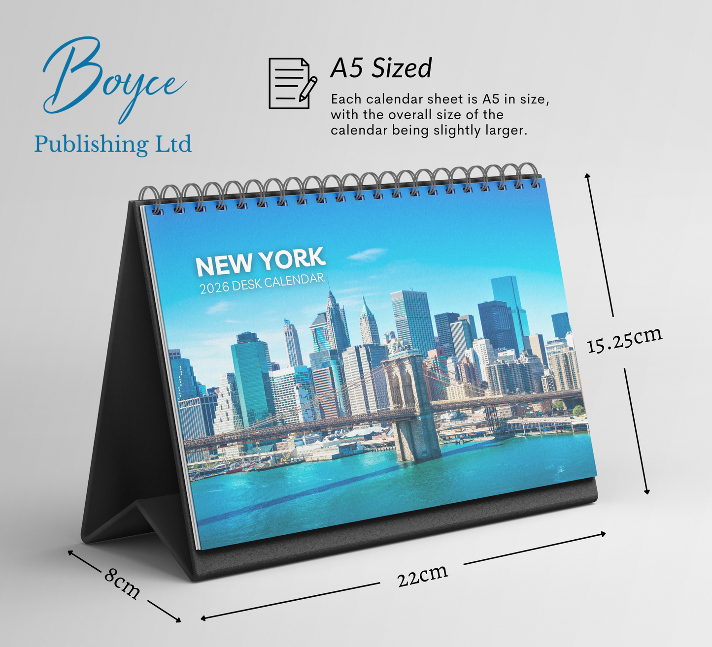 New York Desk Calendar 2026-2027
