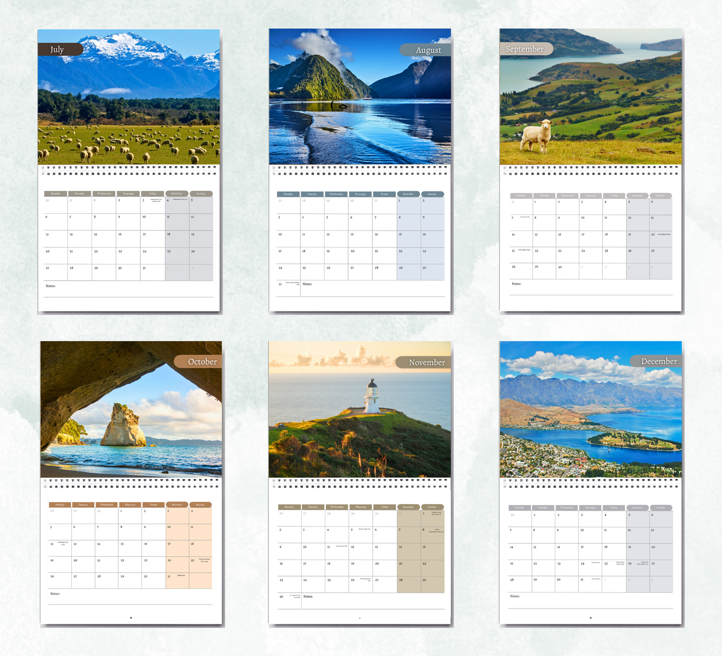New Zealand Calendar 2026