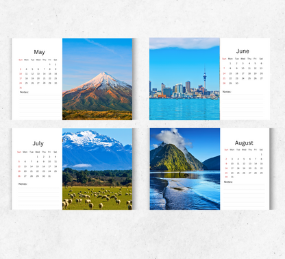 New Zealand Desk Calendar 2026-2027