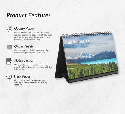 New Zealand Desk Calendar 2026-2027