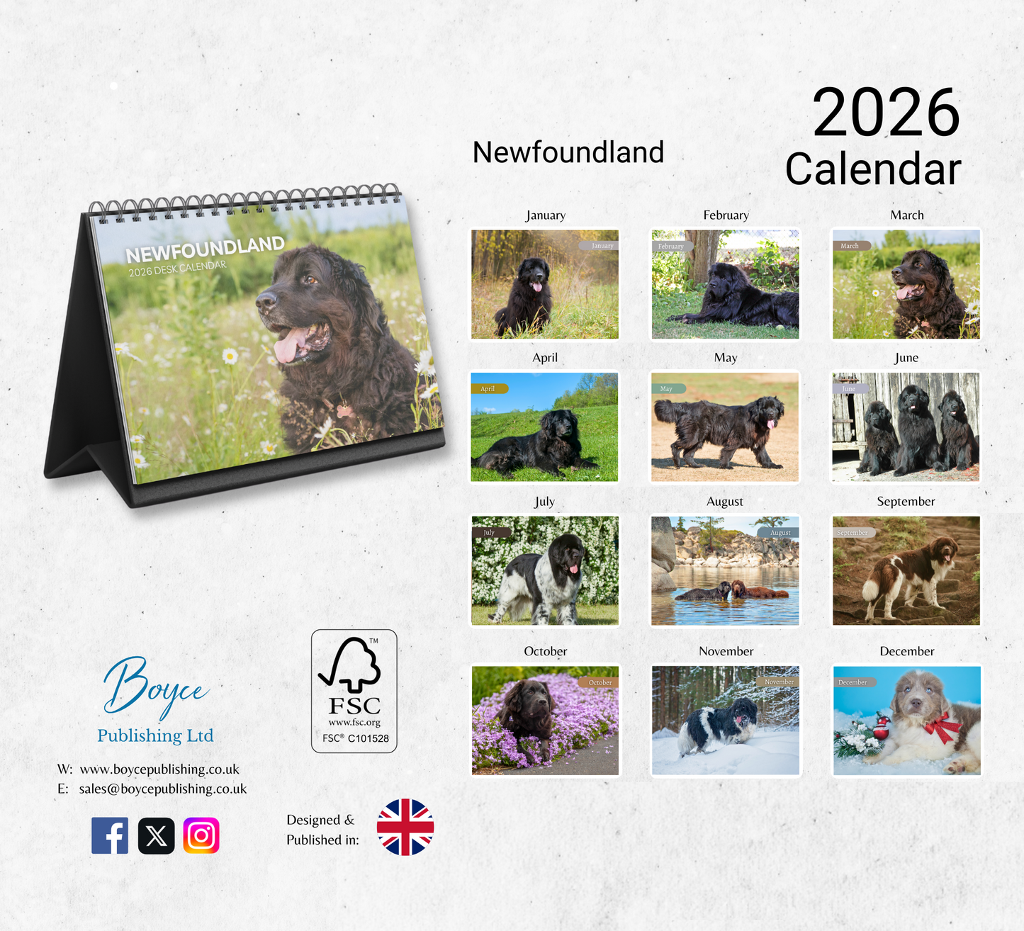 Newfoundland Desk Calendar 2026-2027