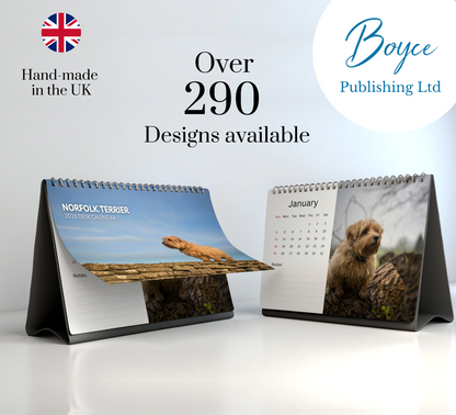 Norfolk Terrier Desk Calendar 2026-2027