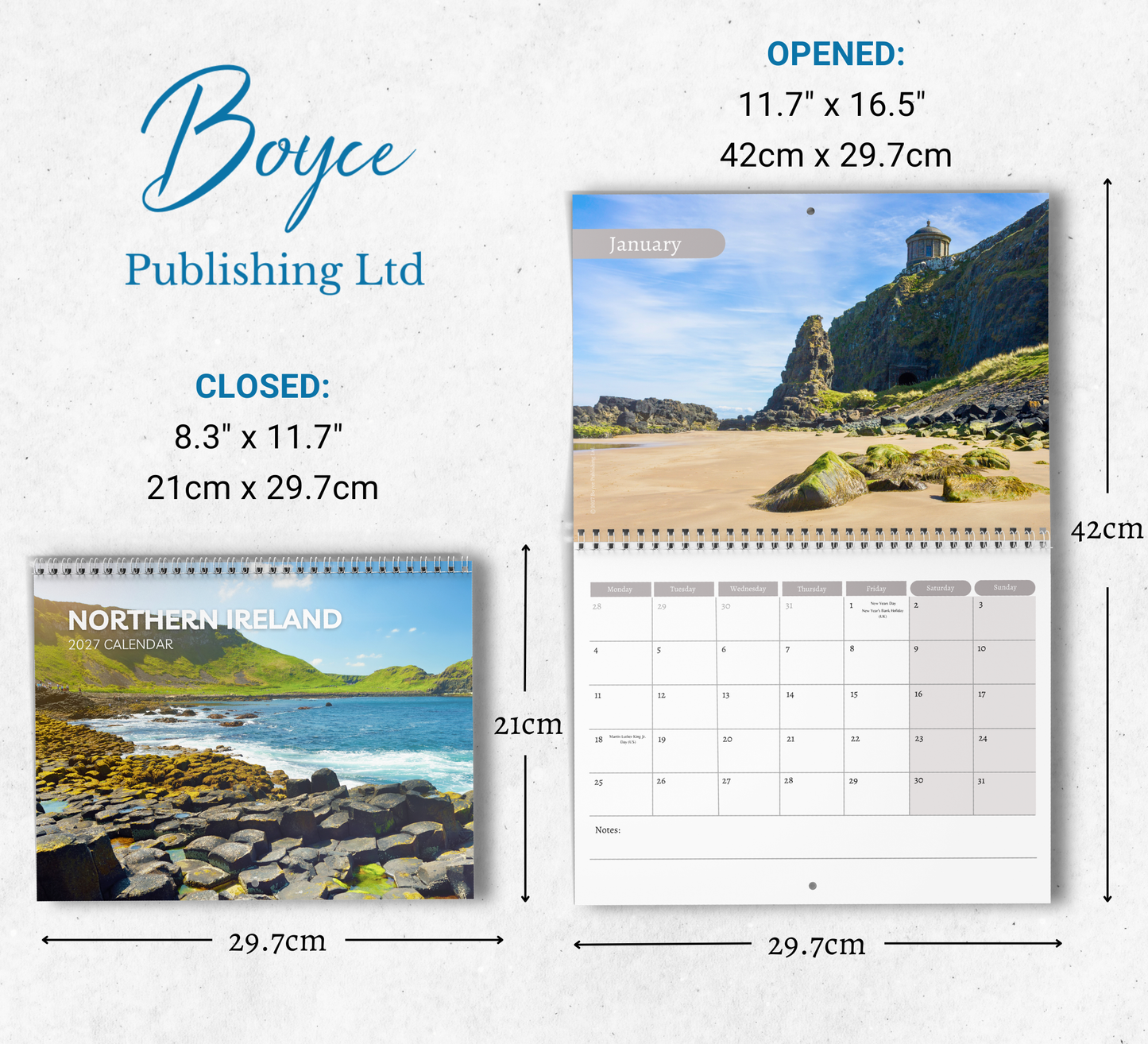 Northern Ireland Calendar 2027