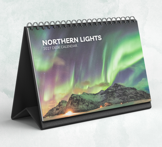 Northern Lights Desk Calendar 2027-2028