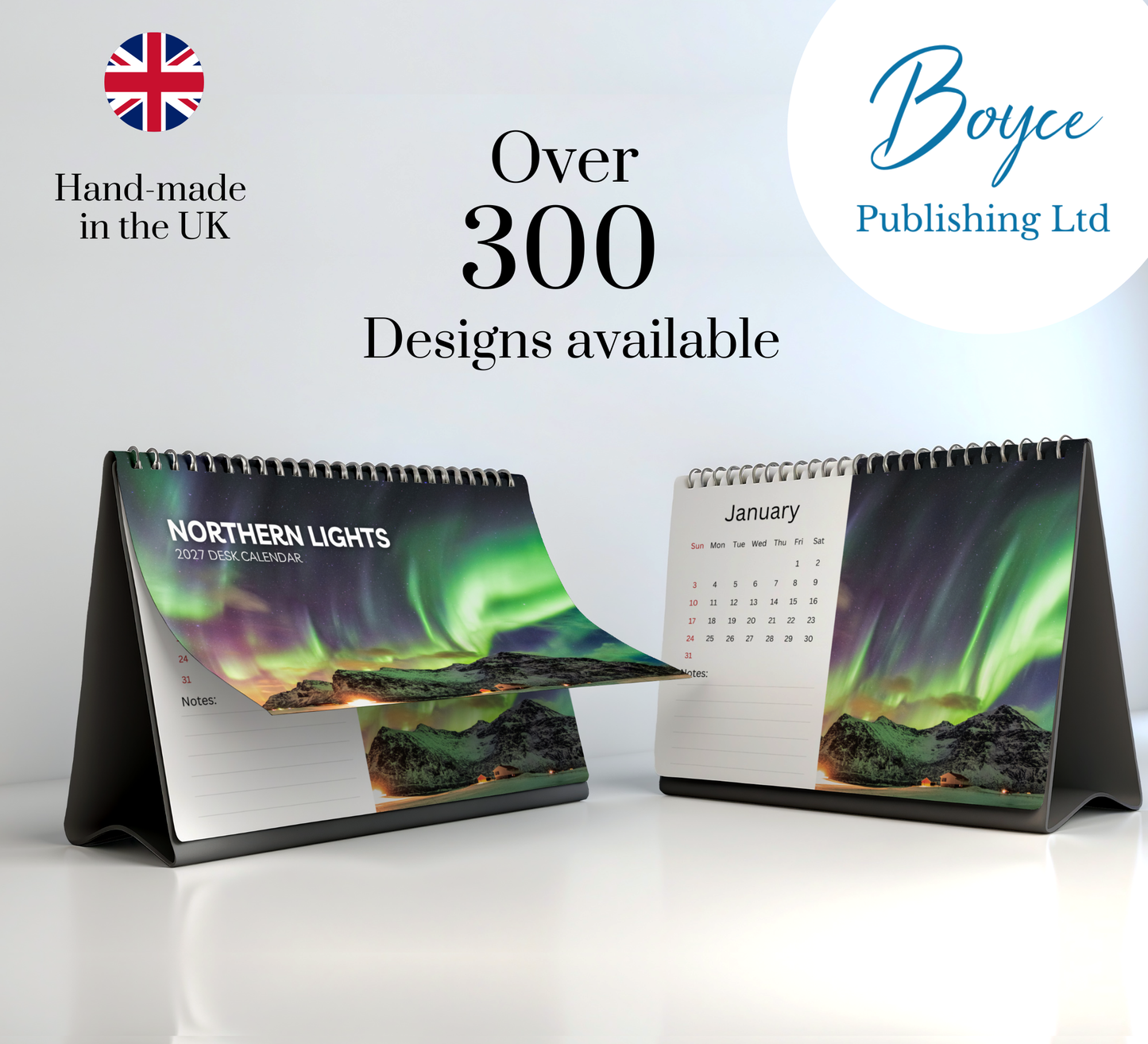 Northern Lights Desk Calendar 2027-2028