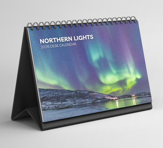Northern Lights Desk Calendar 2026-2027