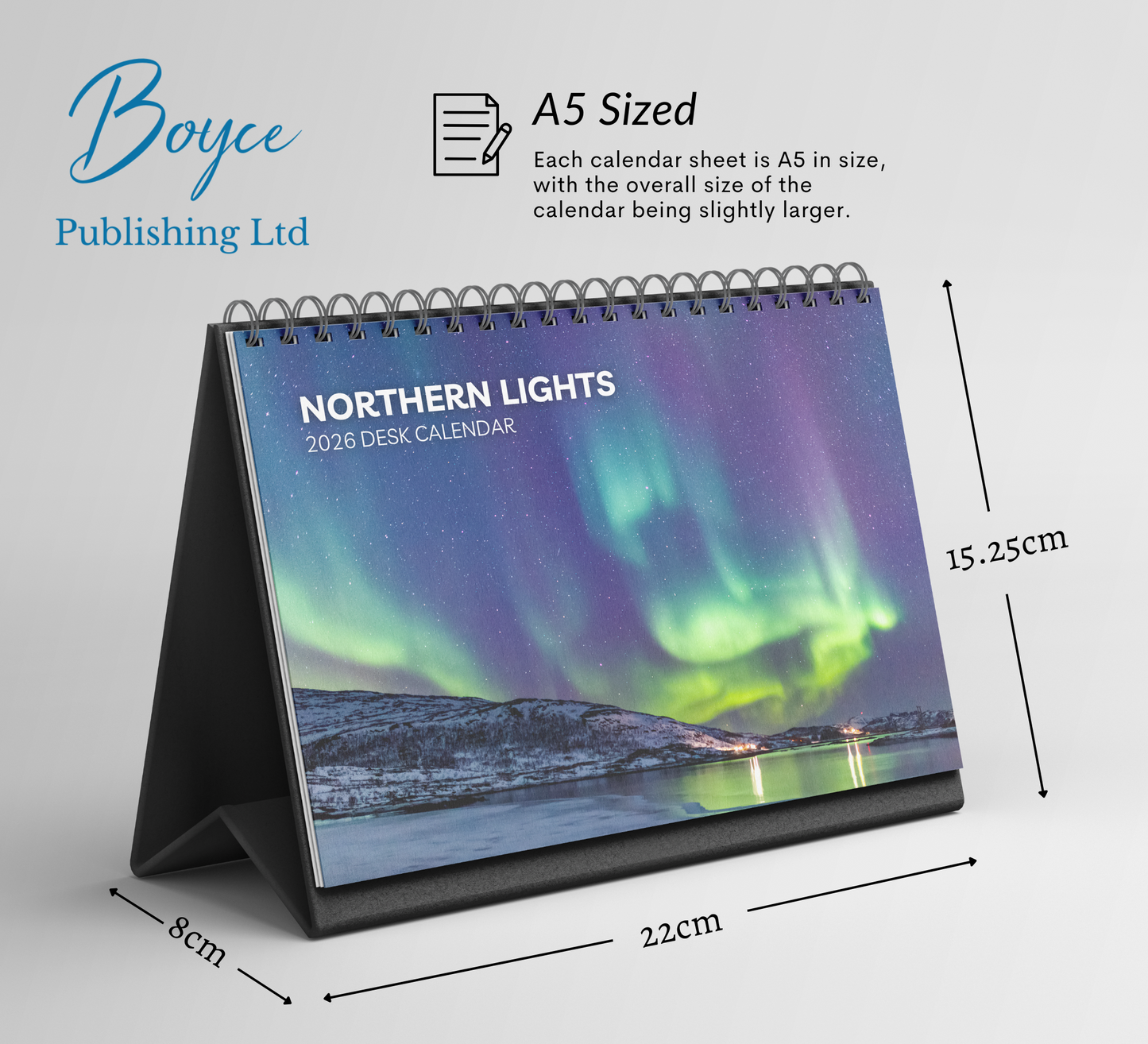 Northern Lights Desk Calendar 2026-2027