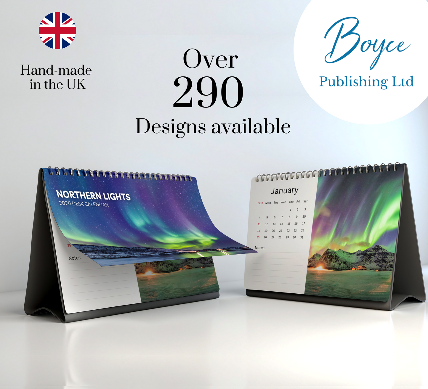Northern Lights Desk Calendar 2026-2027