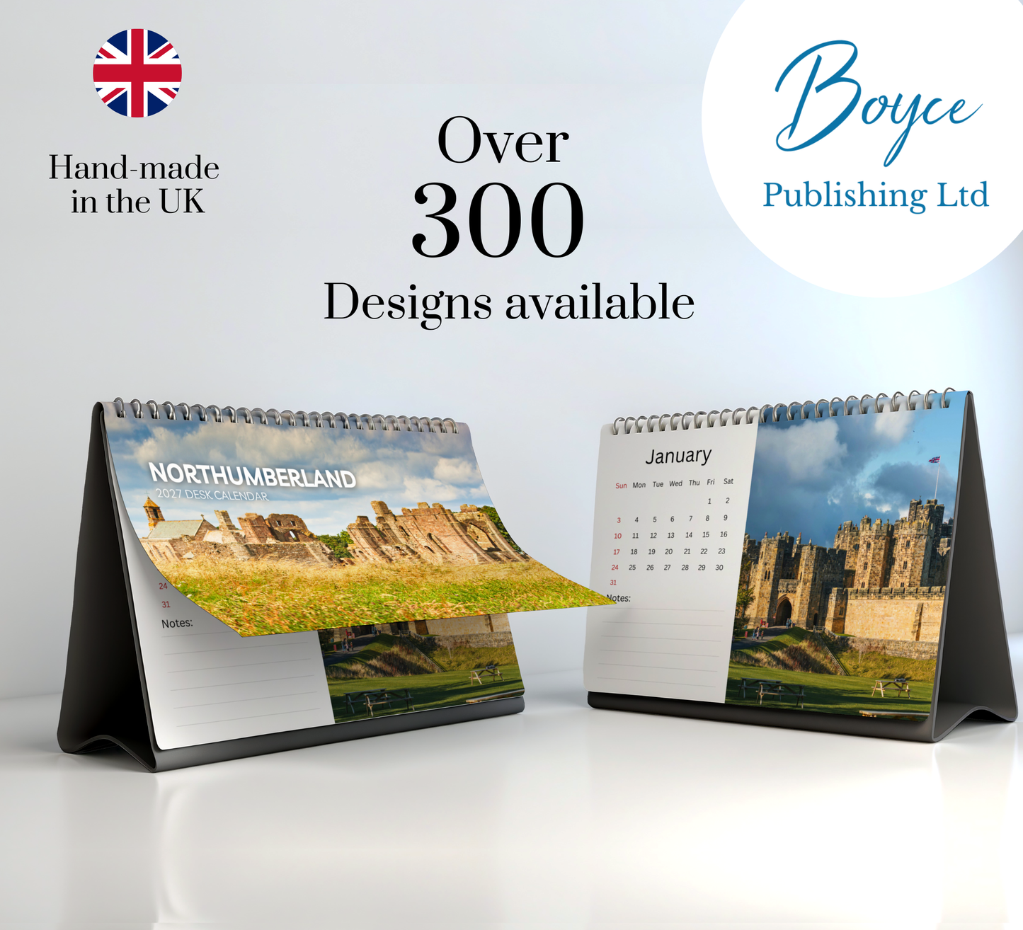Northumberland Desk Calendar 2027-2028