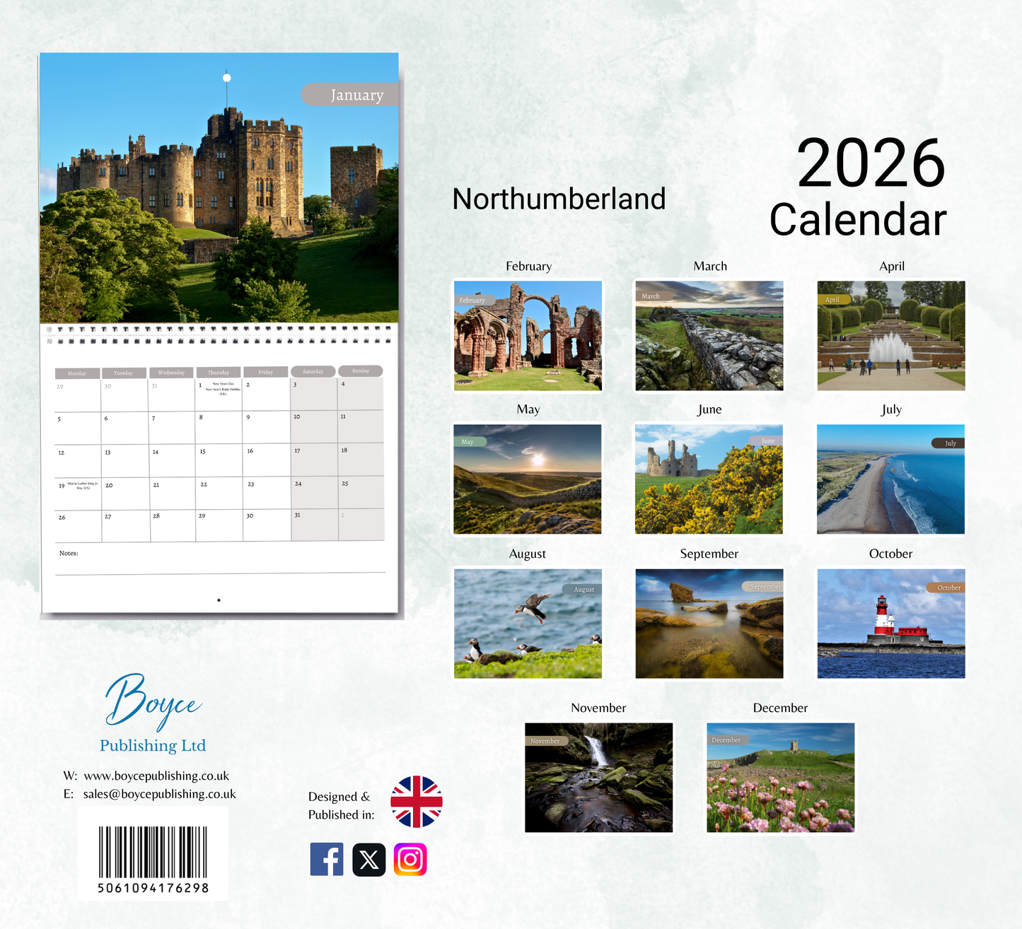 Northumberland Calendar 2026