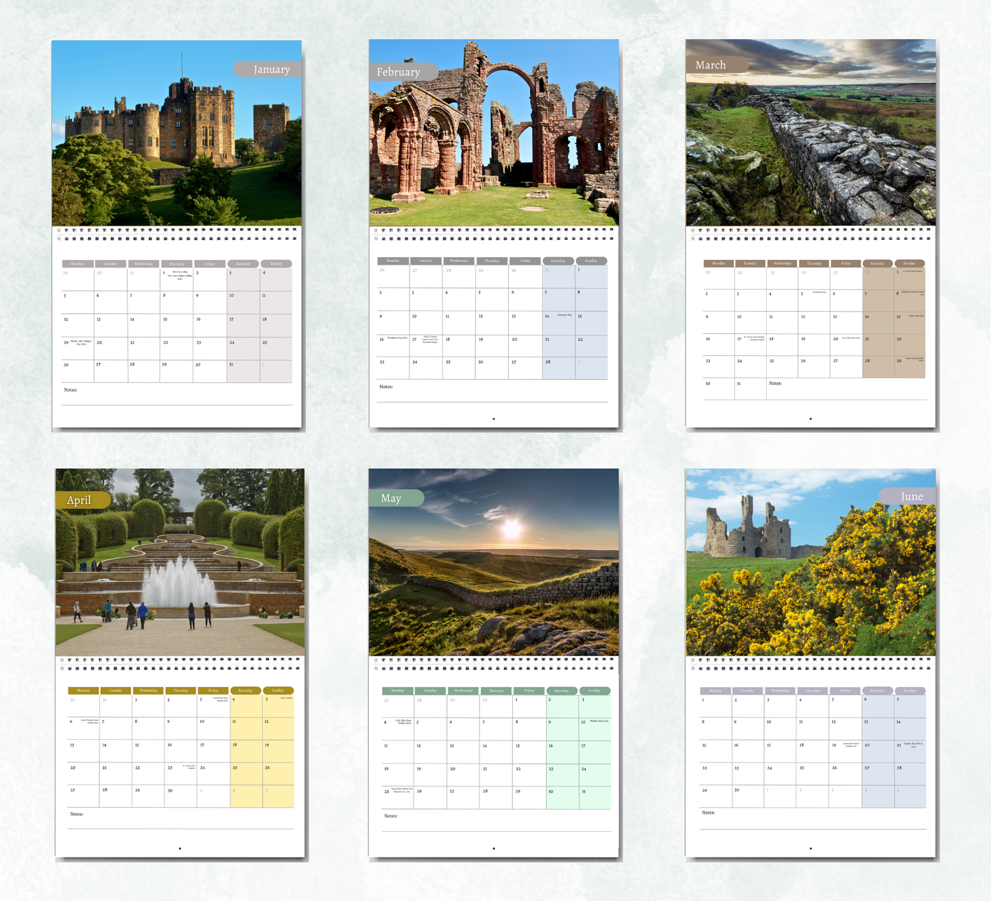Northumberland Calendar 2026