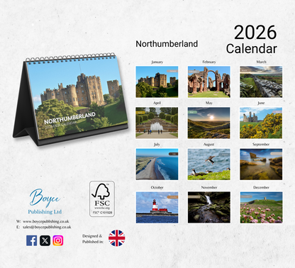 Northumberland Desk Calendar 2026-2027