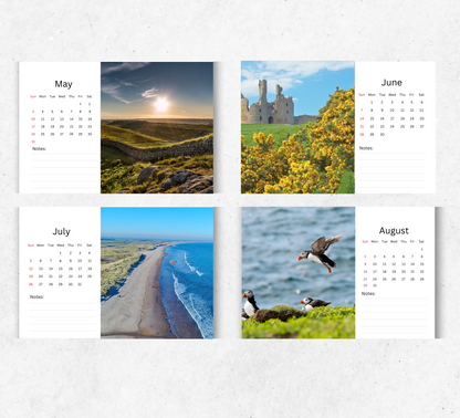 Northumberland Desk Calendar 2026-2027