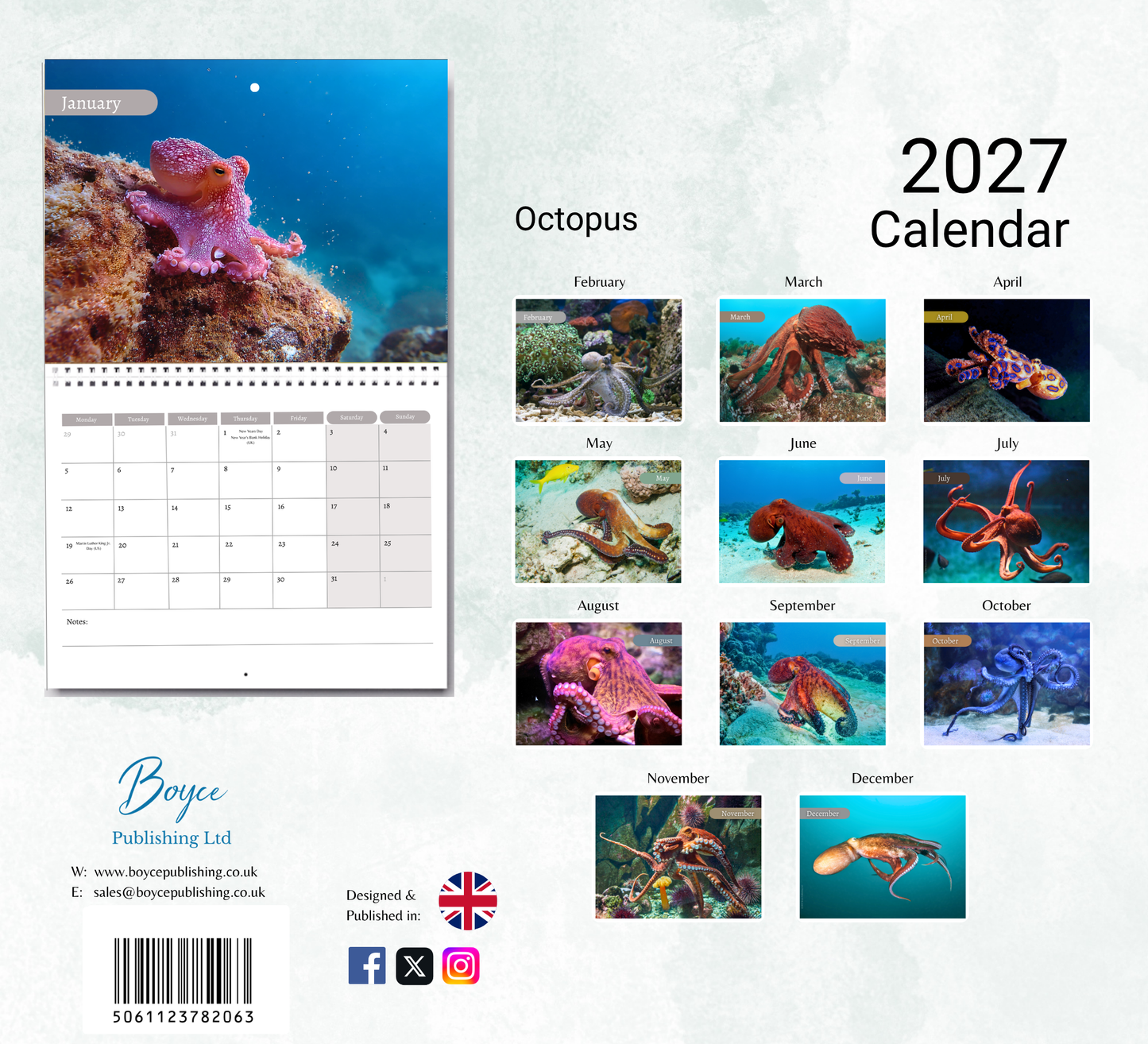 Octopus Calendar 2027