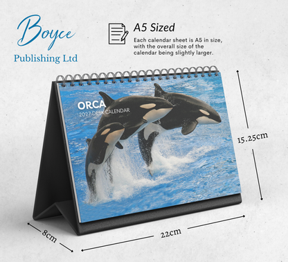 Orca Desk Calendar 2027-2028