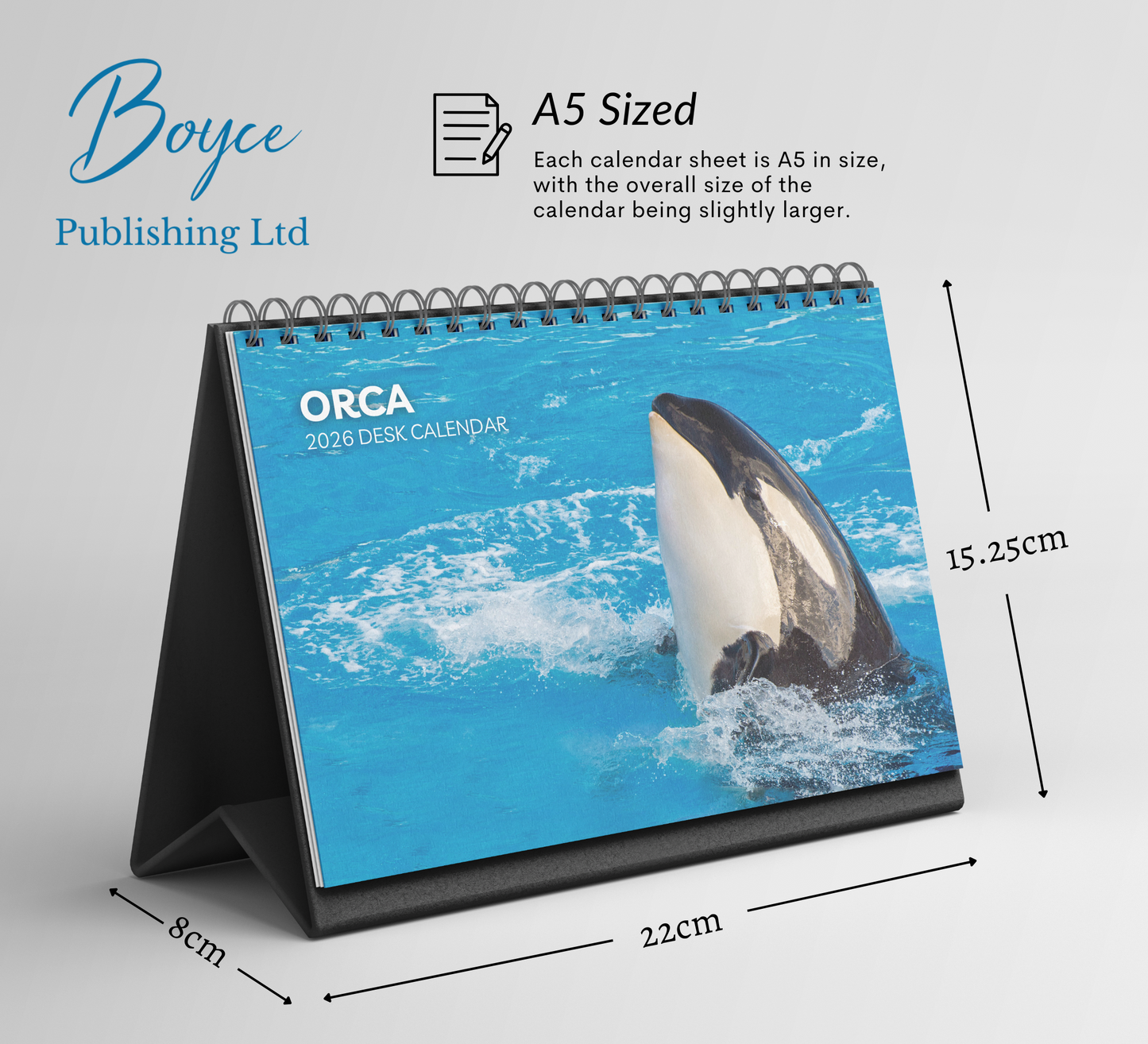 Orca Desk Calendar 2026-2027