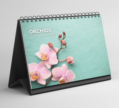 Orchids Desk Calendar 2026-2027