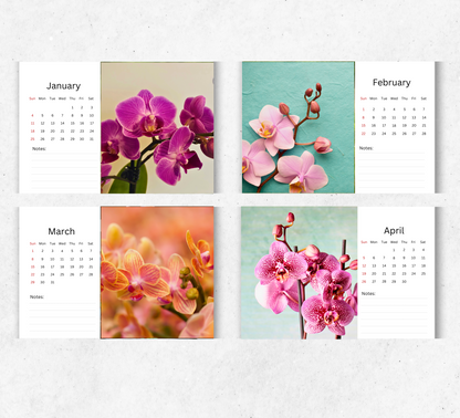 Orchids Desk Calendar 2026-2027