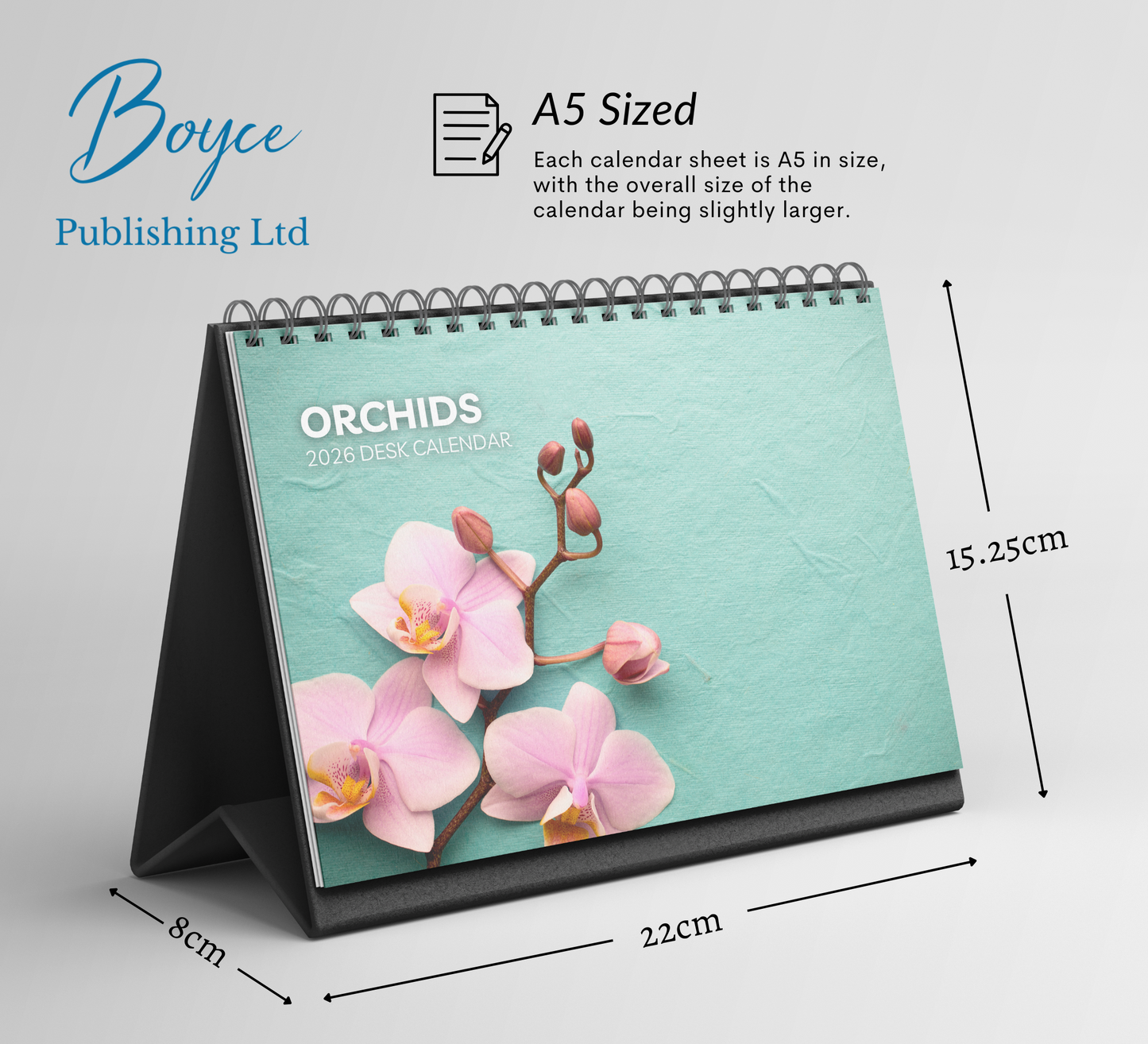 Orchids Desk Calendar 2026-2027