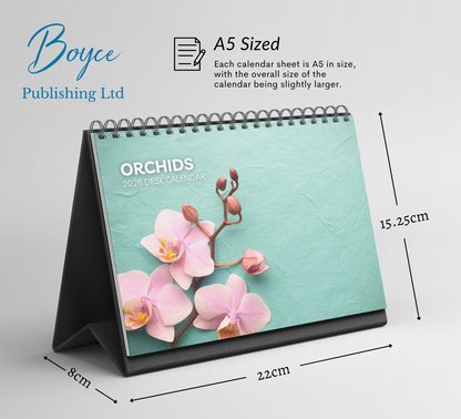 Orchids Desk Calendar 2026-2027