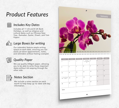 Orchids Calendar 2026