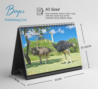 Ostrich Desk Calendar 2026-2027