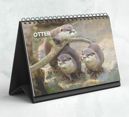 Otter Desk Calendar 2027-2028