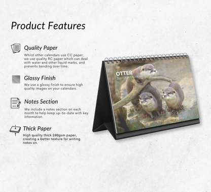 Otter Desk Calendar 2027-2028