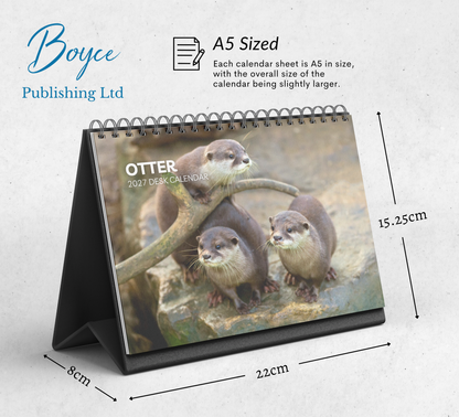 Otter Desk Calendar 2027-2028