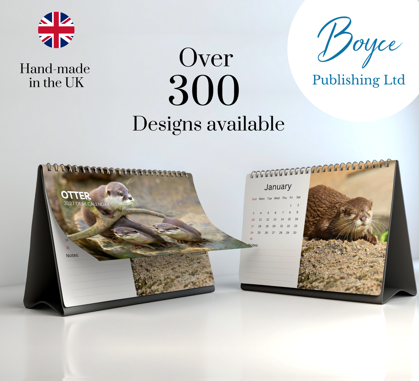 Otter Desk Calendar 2027-2028