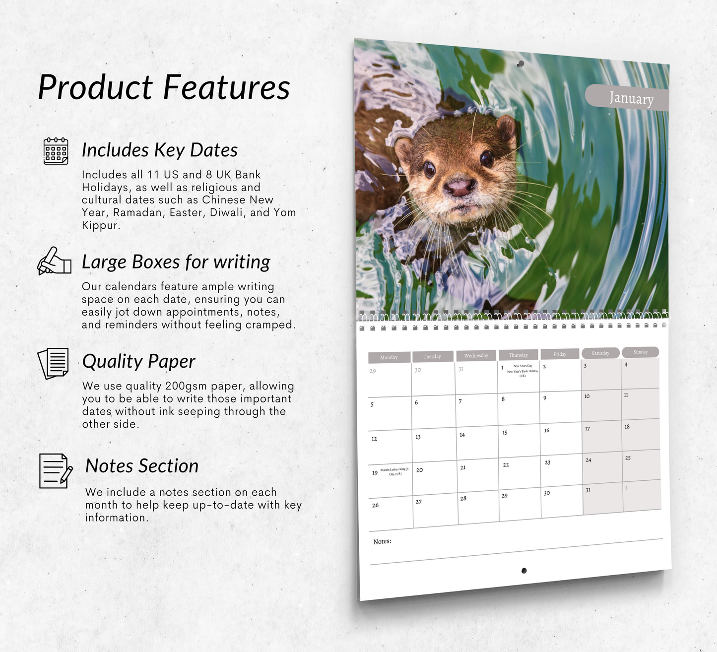 Otter Calendar 2026